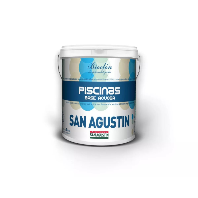 PINTURA BASE ACUOSA 4L  (CELESTE) PARA PILETA DE HORMIGON