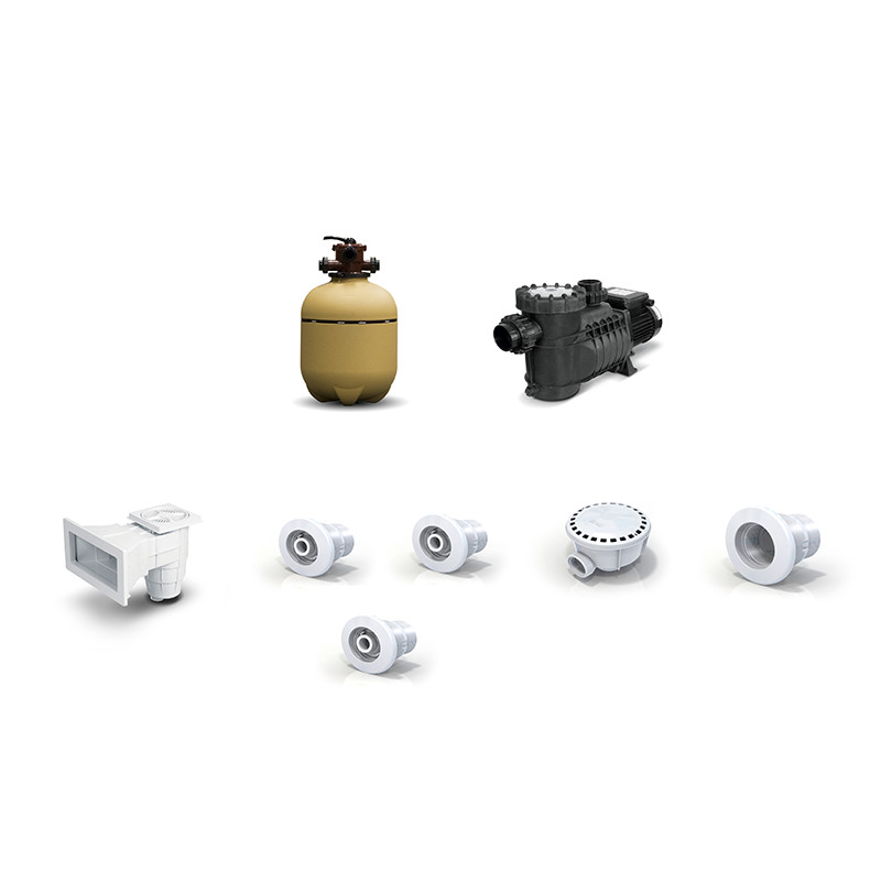 KIT Completo para Instalación Pileta de Hormigón hasta 65.000lts