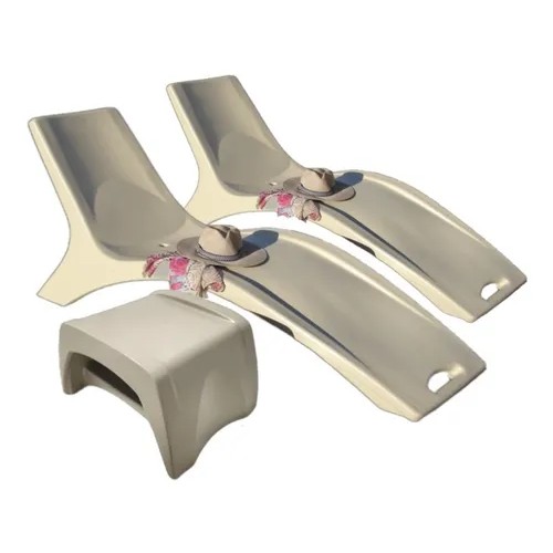 KIT DE 2 REPOSERAS BEIGE + MESA DE COLOR BEIGE-piletas-piscinas-piletas fibra